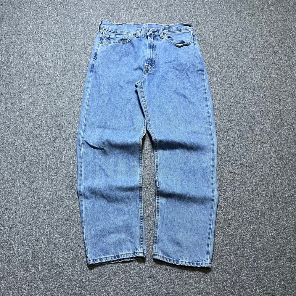 Levis 550 Relaxed Fit Jeans W34 L30 Blue Denim Medium Wash Mens 550-4834 - Picture 2 of 14